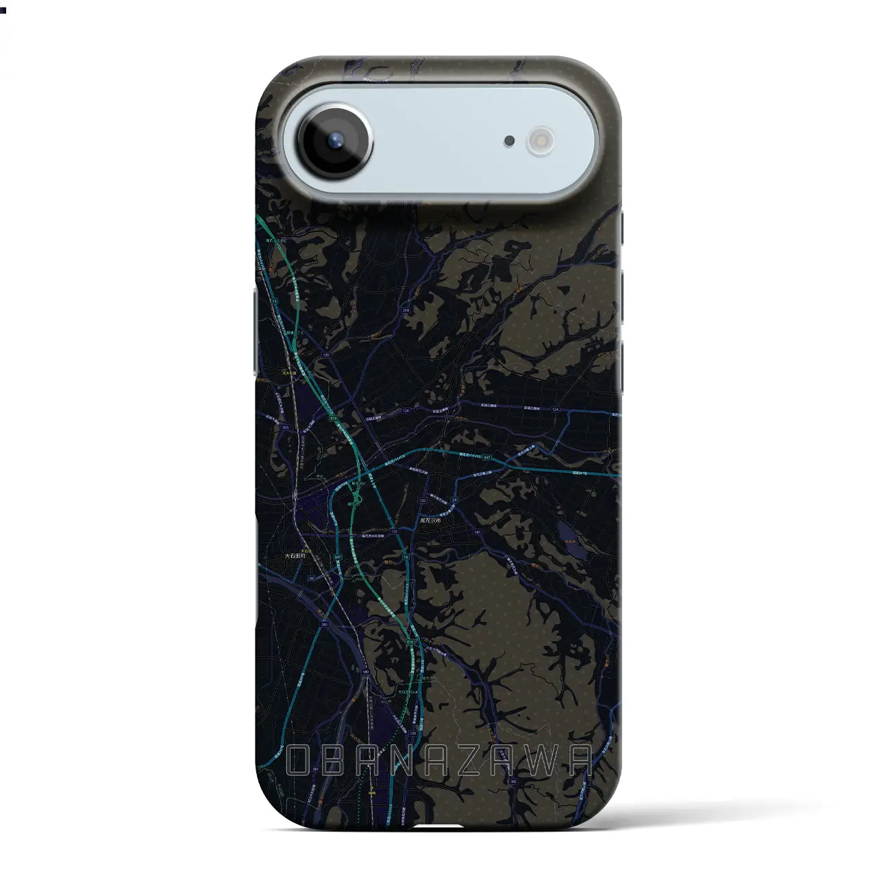 【尾花沢（山形県）】地図柄iPhoneケース（バックカバータイプ）