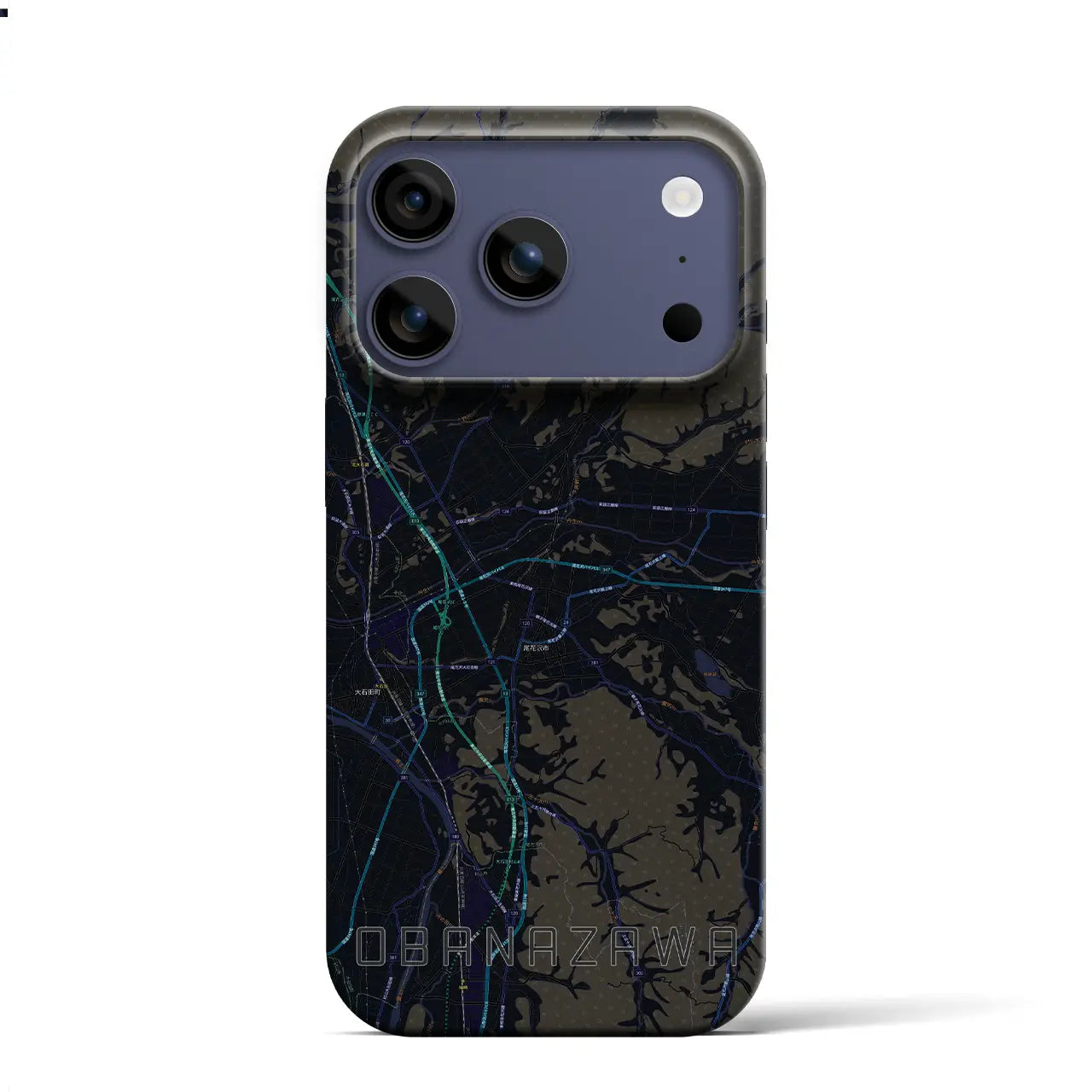 【尾花沢（山形県）】地図柄iPhoneケース（バックカバータイプ）