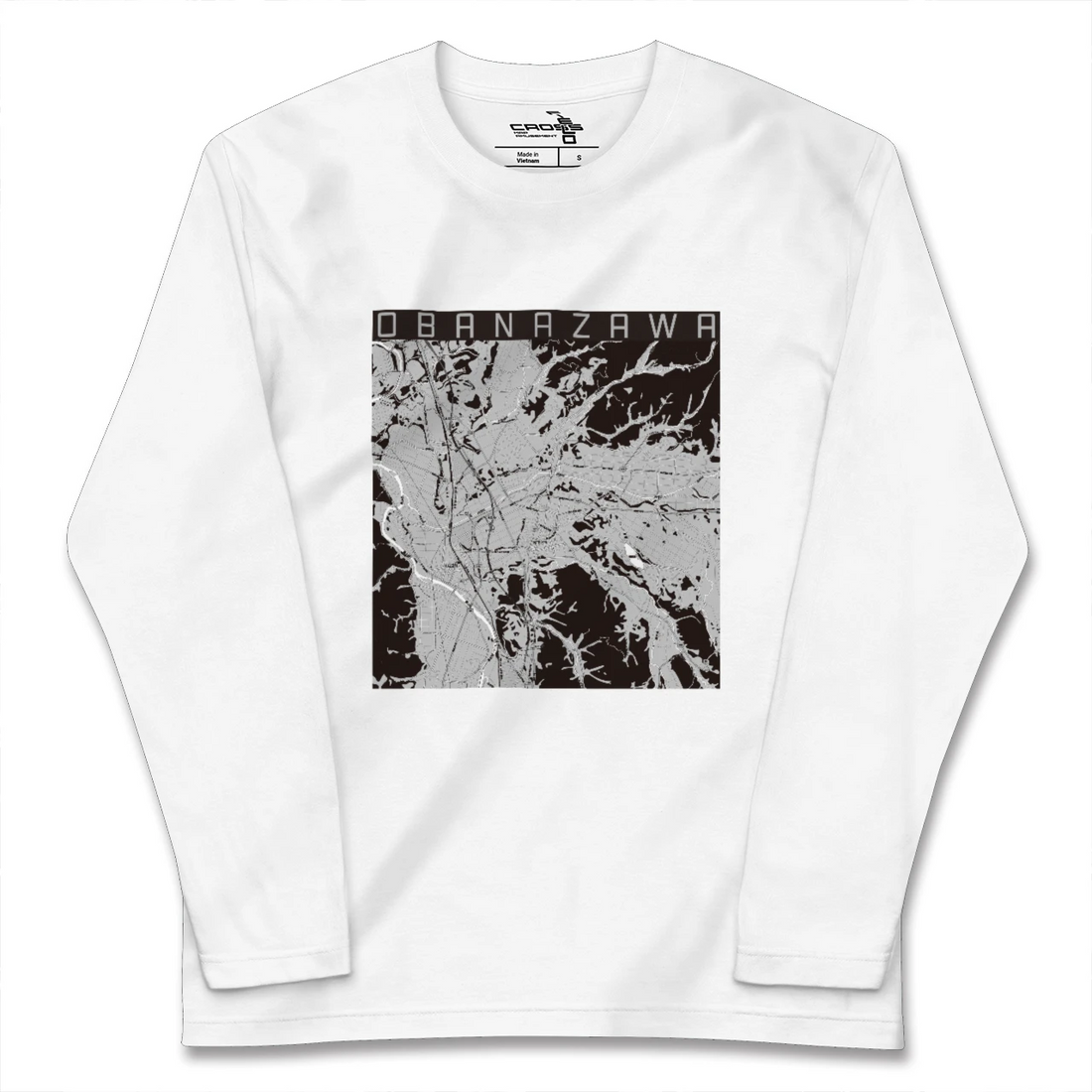 【尾花沢(山形県)】地図柄ロングスリーブTシャツ