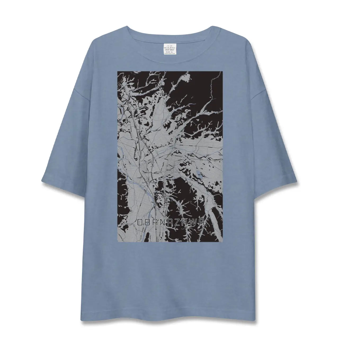 【尾花沢（山形県）】地図柄ビッグシルエットTシャツ
