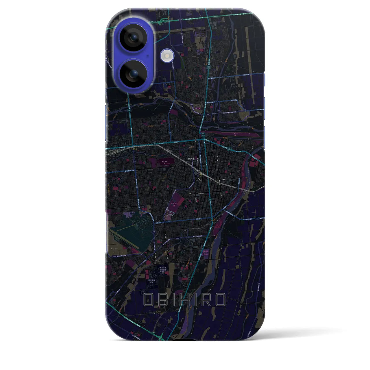 【帯広（北海道）】地図柄iPhoneケース（バックカバータイプ）