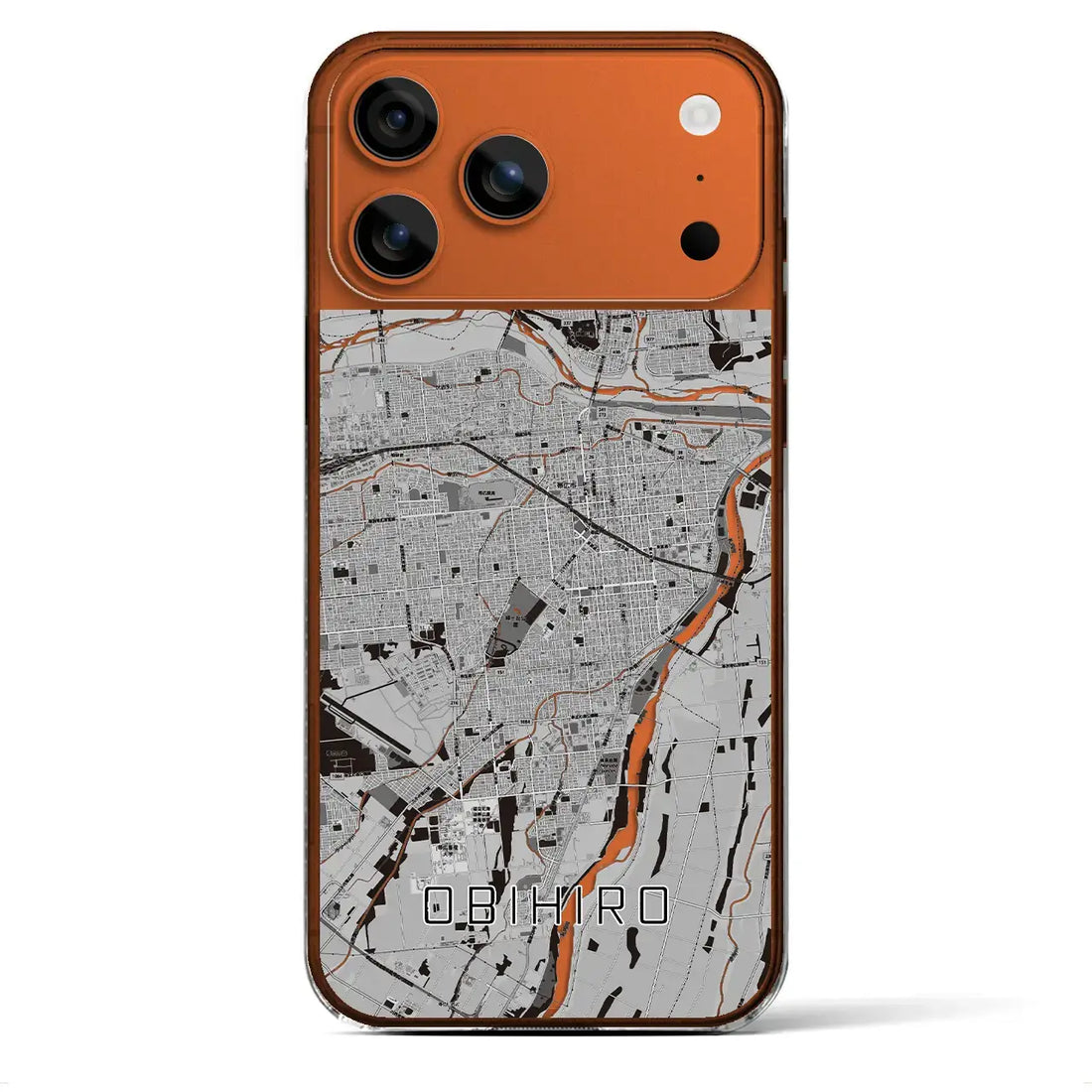 【帯広（北海道）】地図柄iPhoneケース（クリアタイプ）