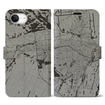 【帯広（北海道）】地図柄iPhoneケース（手帳タイプ）