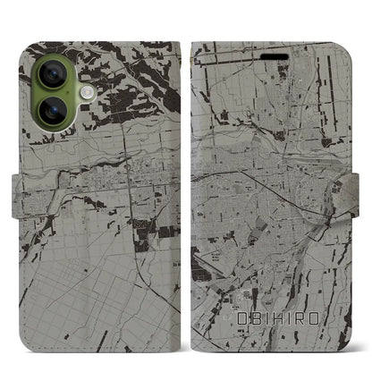 【帯広（北海道）】地図柄iPhoneケース（手帳タイプ）