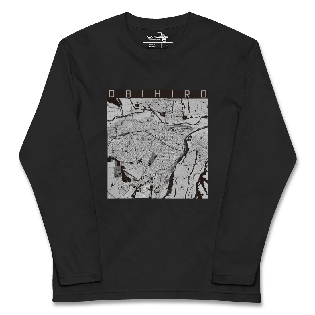 【帯広（北海道）】地図柄ロングスリーブTシャツ