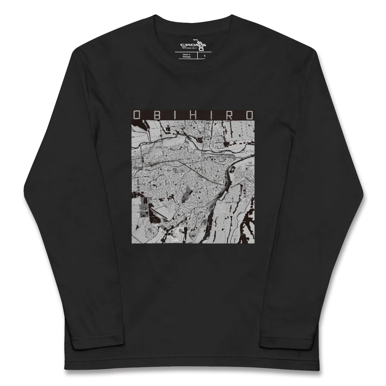 【帯広（北海道）】地図柄ロングスリーブTシャツ