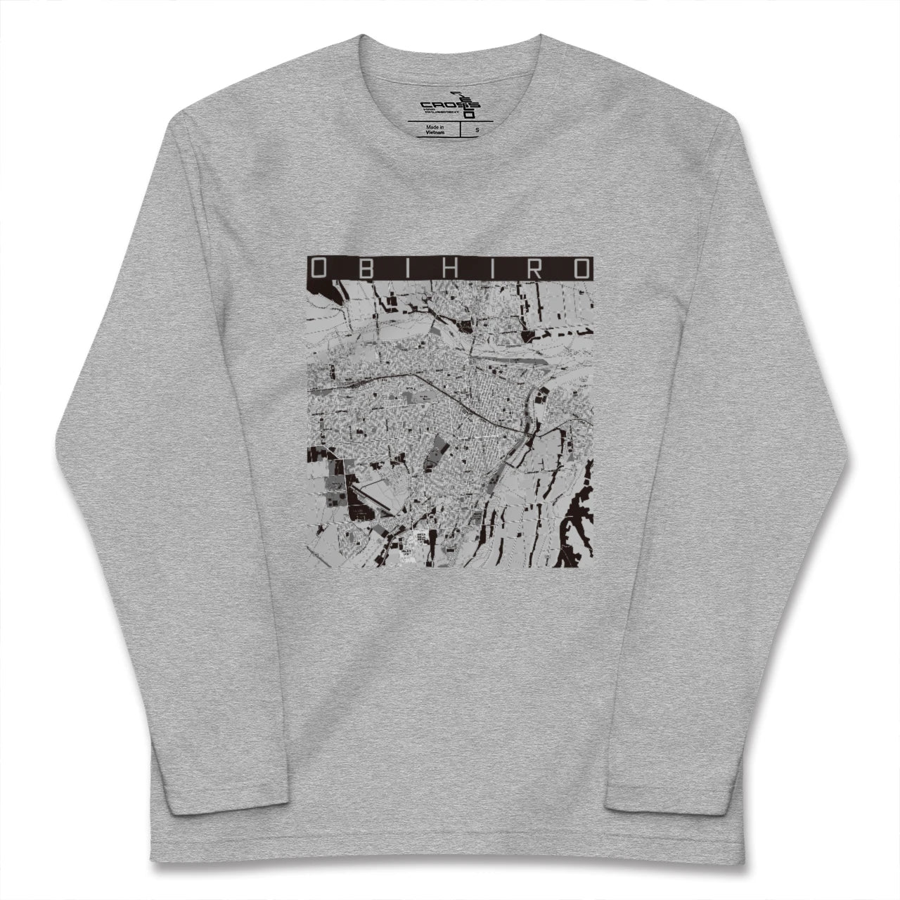 【帯広（北海道）】地図柄ロングスリーブTシャツ