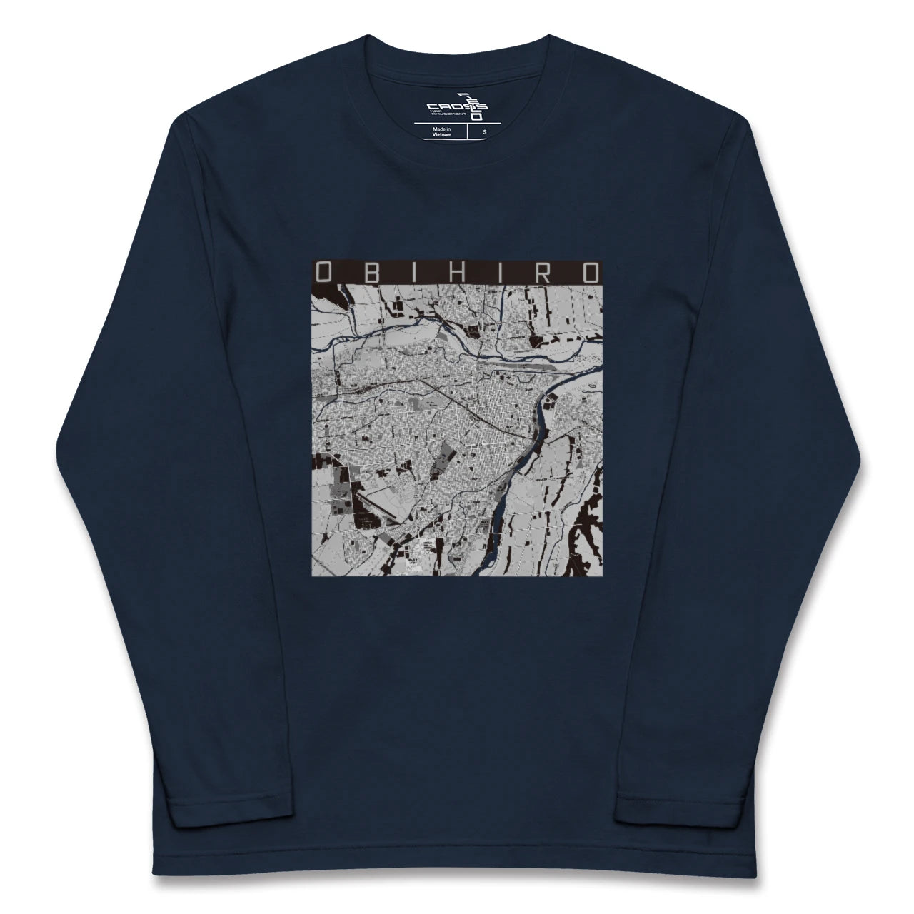 【帯広（北海道）】地図柄ロングスリーブTシャツ