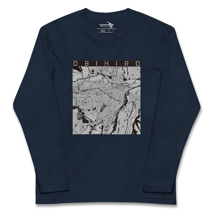 【帯広（北海道）】地図柄ロングスリーブTシャツ