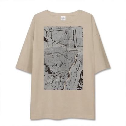 【帯広（北海道）】地図柄ビッグシルエットTシャツ