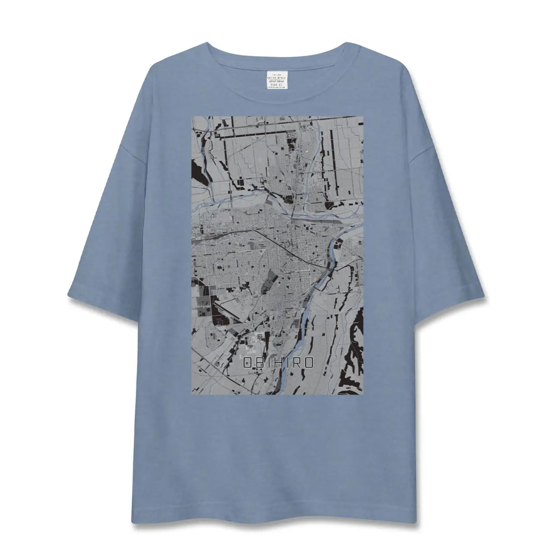 【帯広（北海道）】地図柄ビッグシルエットTシャツ