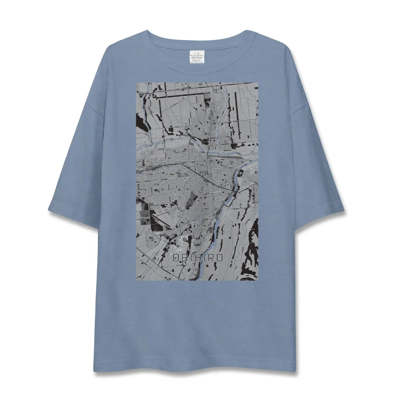 【帯広（北海道）】地図柄ビッグシルエットTシャツ