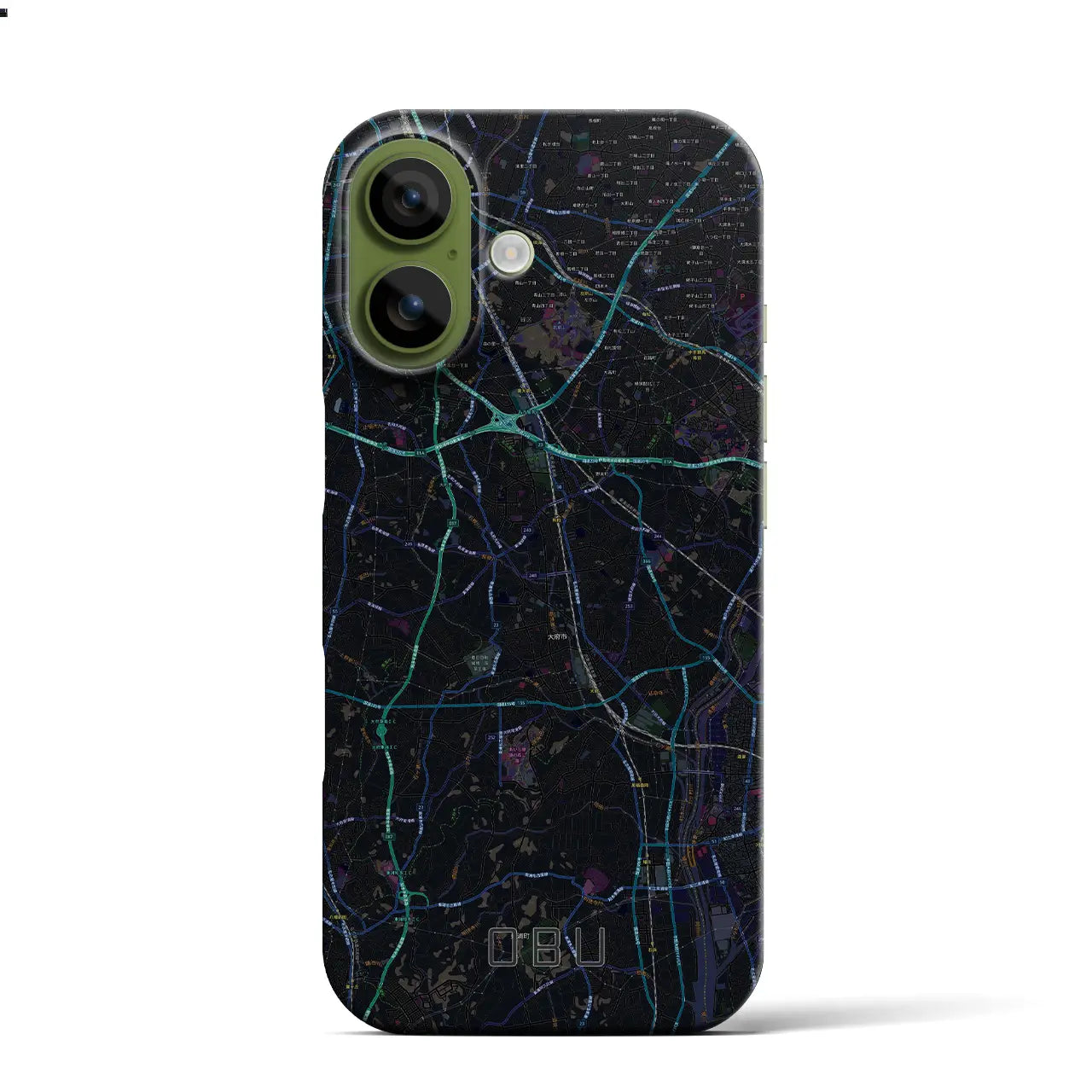 【大府（愛知県）】地図柄iPhoneケース（バックカバータイプ）