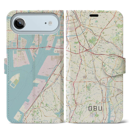 【大府（愛知県）】地図柄iPhoneケース（手帳タイプ）