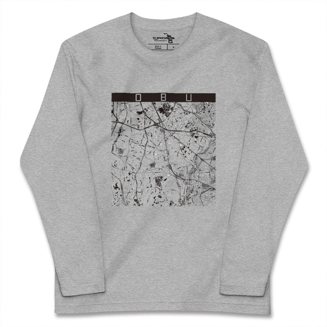 【大府（愛知県）】地図柄ロングスリーブTシャツ