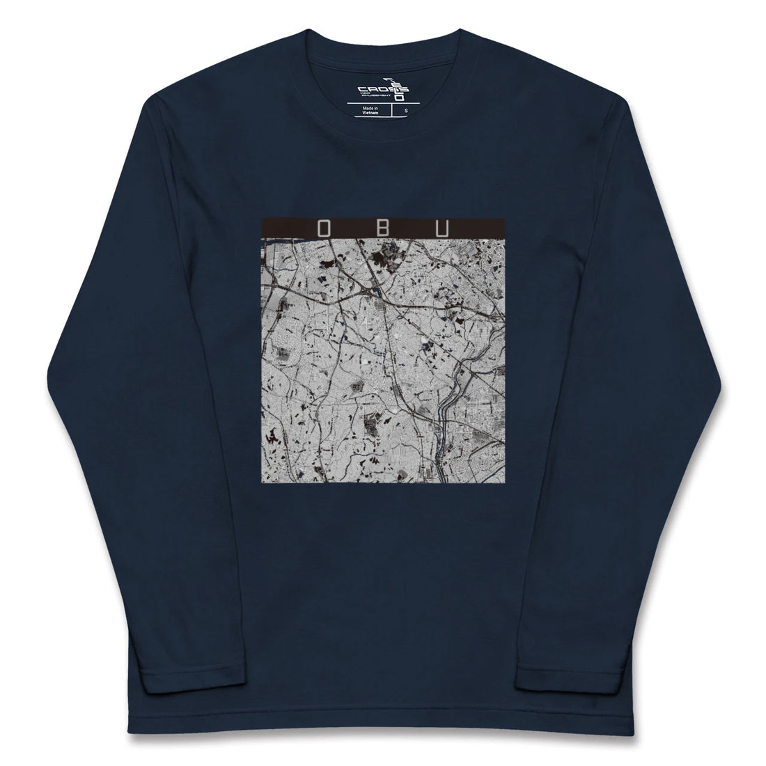 【大府(愛知県)】地図柄ロングスリーブTシャツ