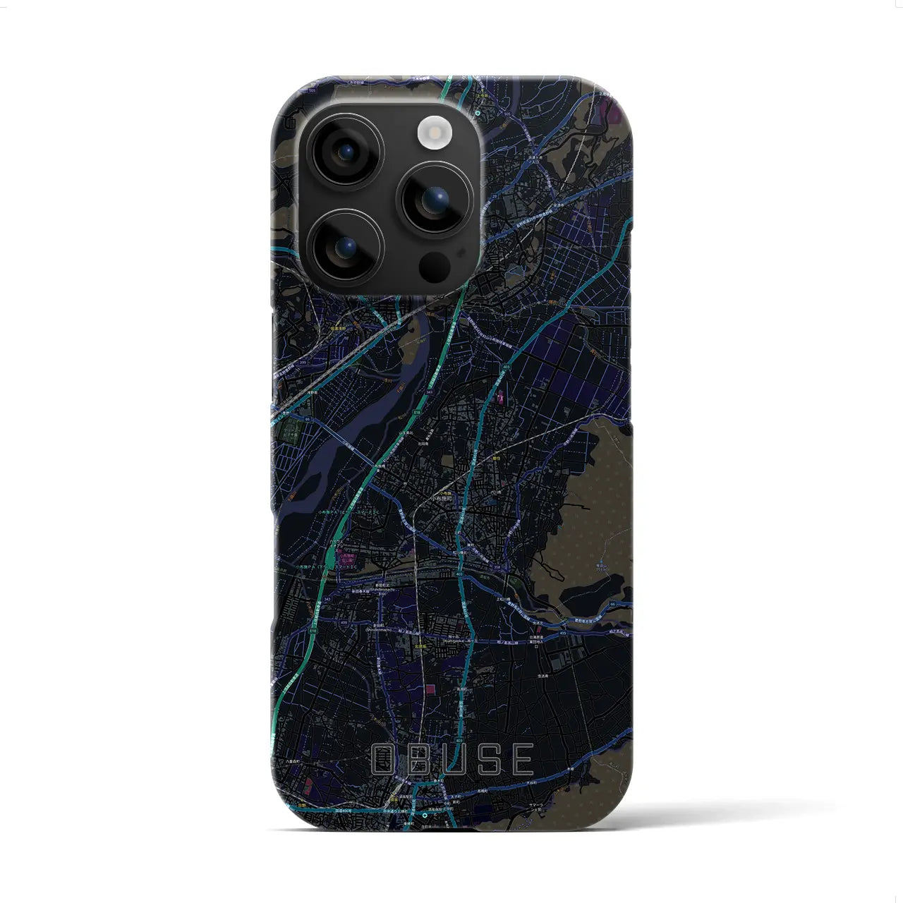 【小布施（長野県）】地図柄iPhoneケース（バックカバータイプ）