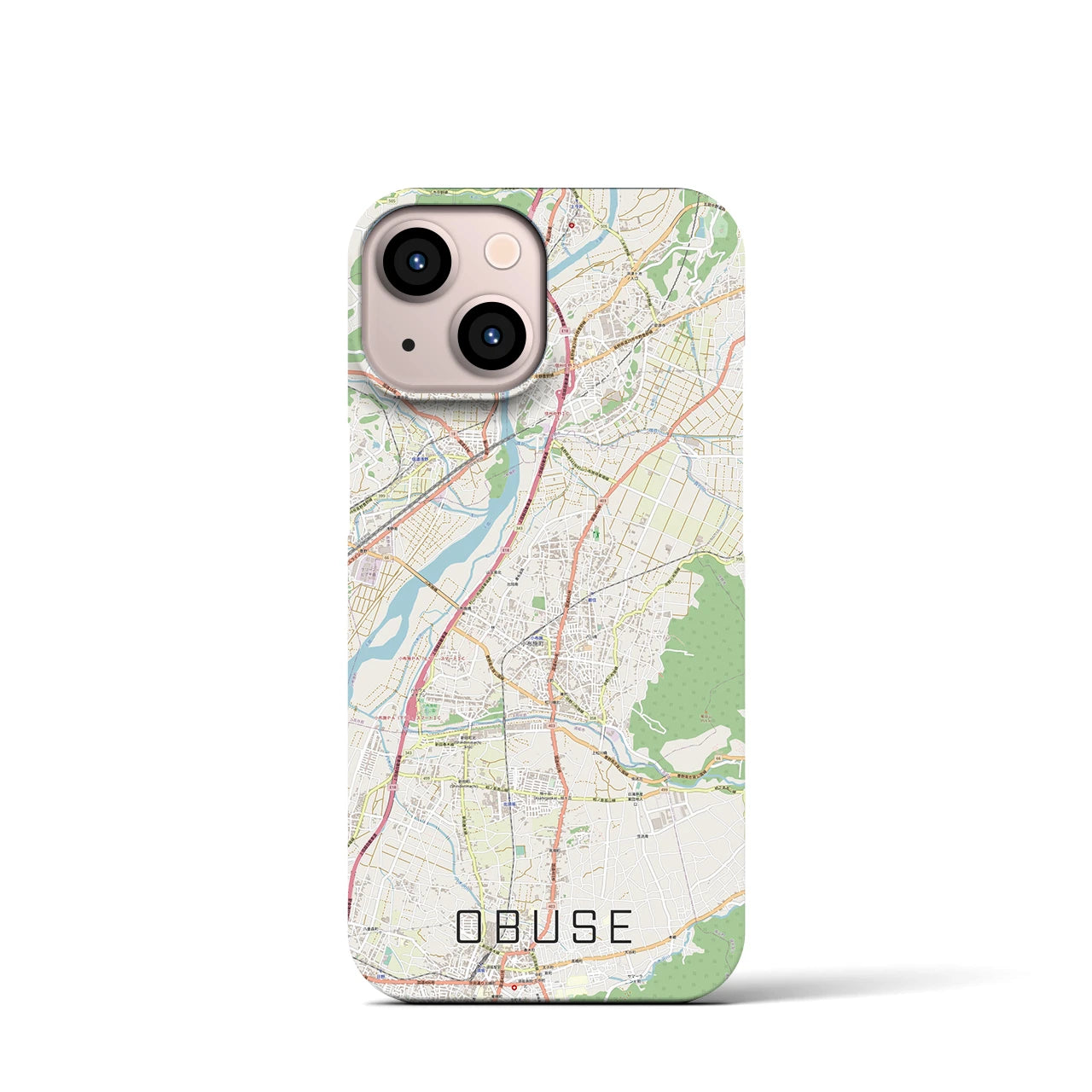 【小布施（長野県）】地図柄iPhoneケース（バックカバータイプ）