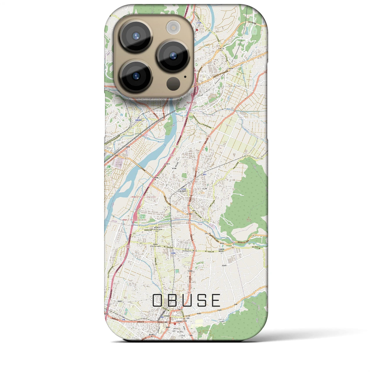 【小布施（長野県）】地図柄iPhoneケース（バックカバータイプ）