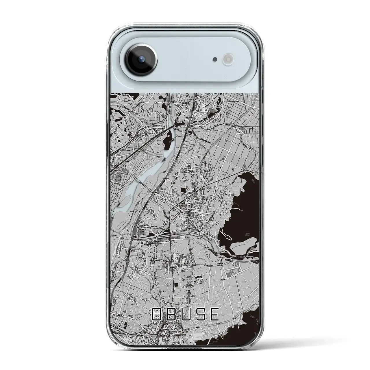 【小布施（長野県）】地図柄iPhoneケース（クリアタイプ）