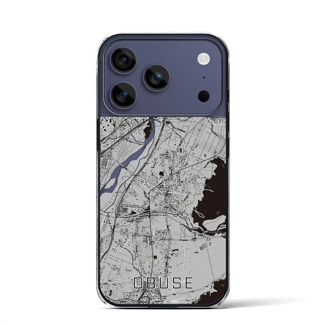 【小布施（長野県）】地図柄iPhoneケース（クリアタイプ）