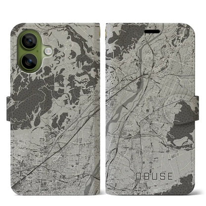 【小布施（長野県）】地図柄iPhoneケース（手帳タイプ）