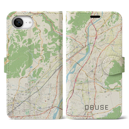 【小布施（長野県）】地図柄iPhoneケース（手帳タイプ）