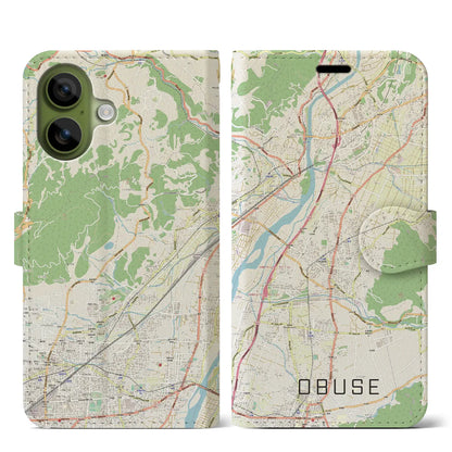 【小布施（長野県）】地図柄iPhoneケース（手帳タイプ）