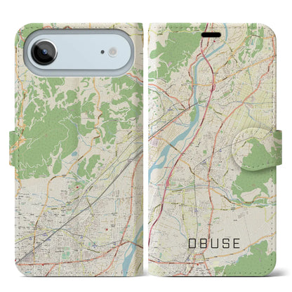 【小布施（長野県）】地図柄iPhoneケース（手帳タイプ）