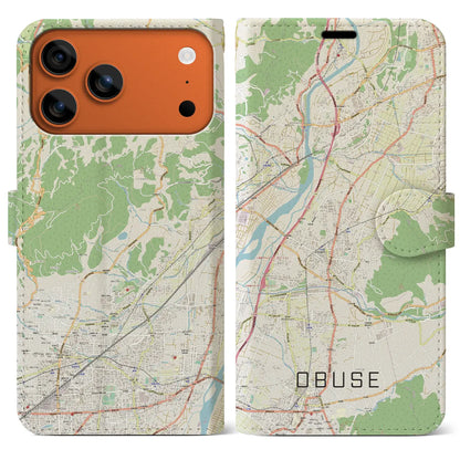 【小布施（長野県）】地図柄iPhoneケース（手帳タイプ）