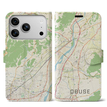 【小布施（長野県）】地図柄iPhoneケース（手帳タイプ）