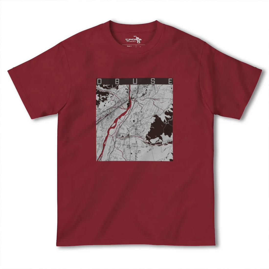 【小布施(長野県)】地図柄ヘビーウェイトTシャツ