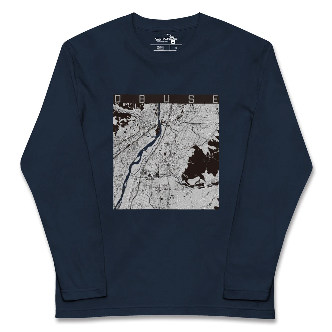 【小布施(長野県)】地図柄ロングスリーブTシャツ