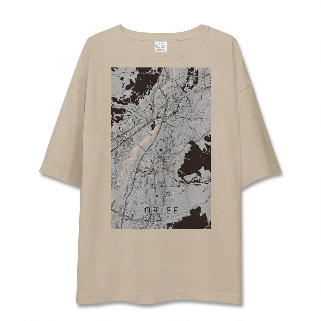 【小布施（長野県）】地図柄ビッグシルエットTシャツ