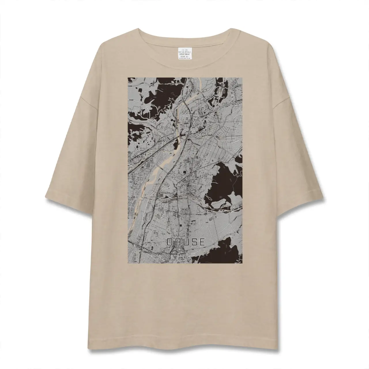 【小布施（長野県）】地図柄ビッグシルエットTシャツ