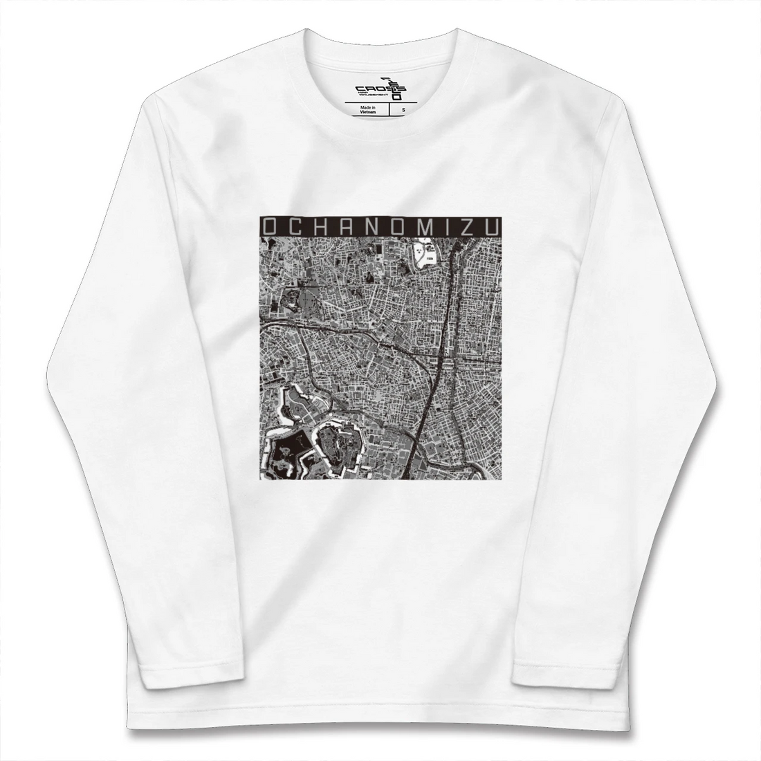 【御茶ノ水（東京都）】地図柄ロングスリーブTシャツ