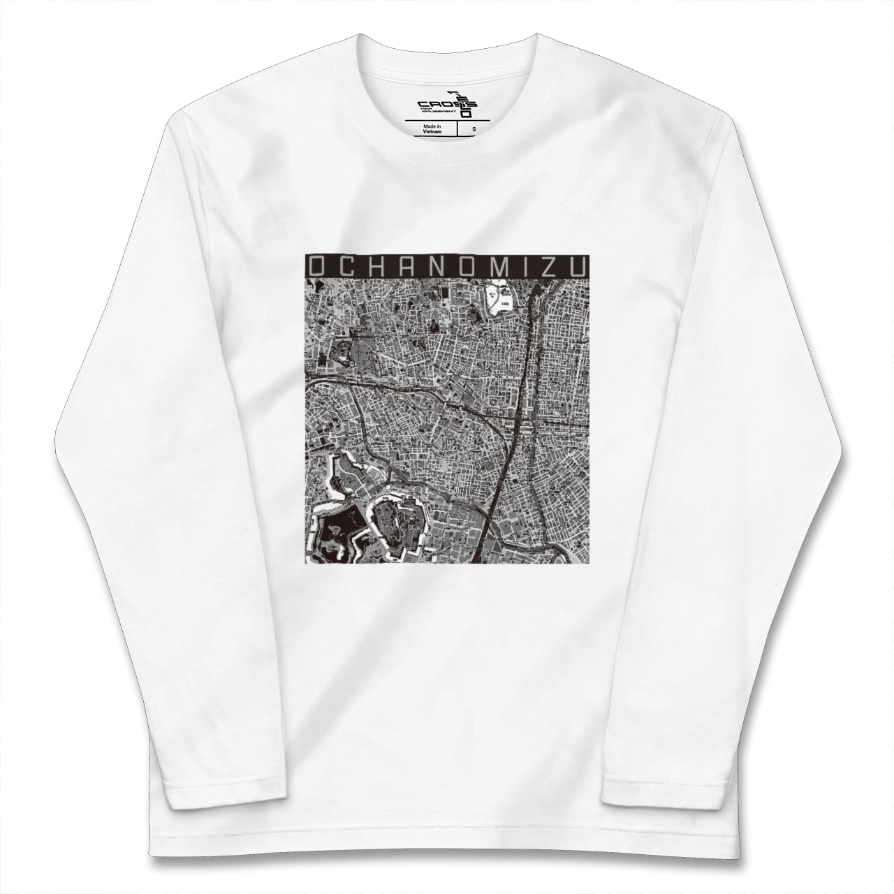【御茶ノ水（東京都）】地図柄ロングスリーブTシャツ