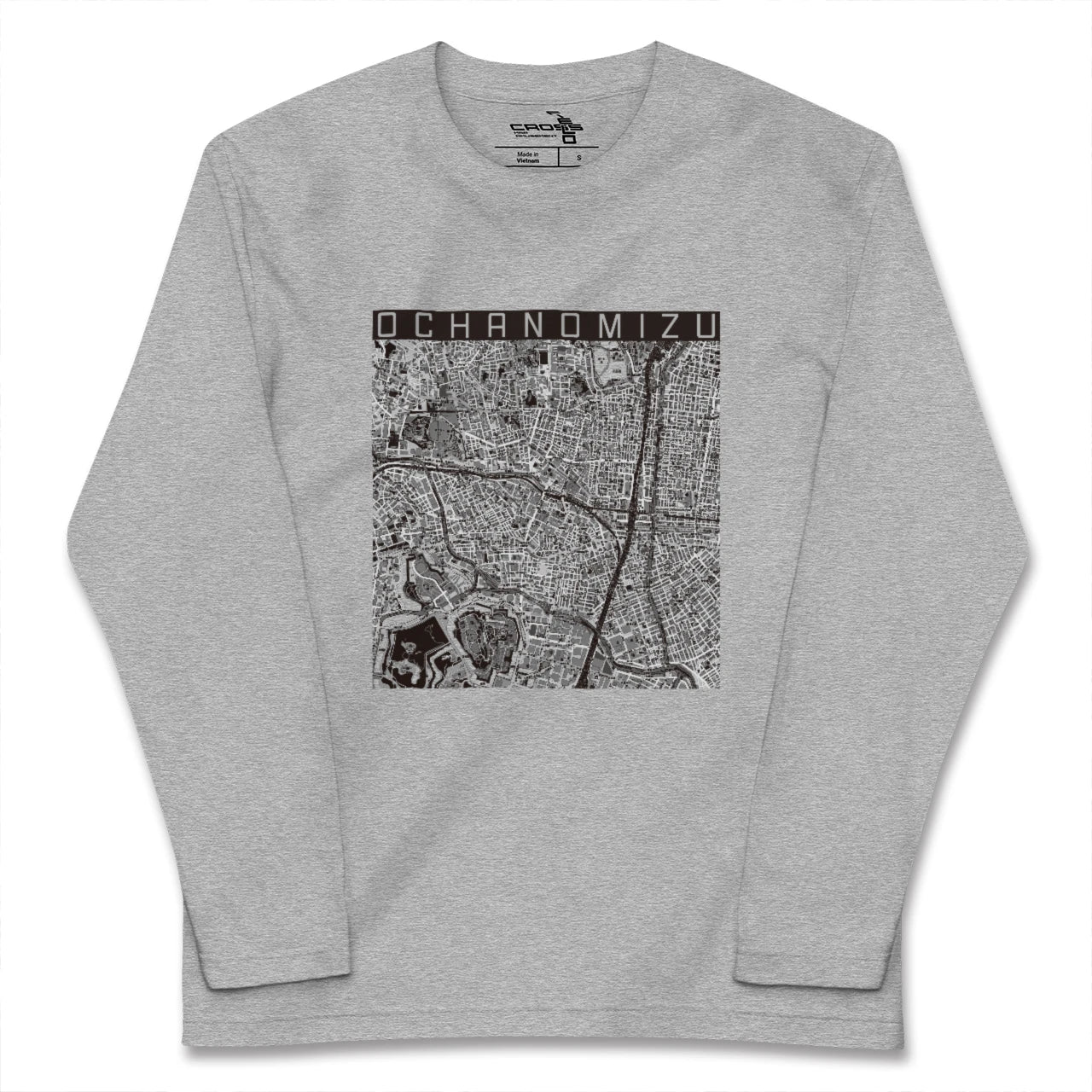 【御茶ノ水（東京都）】地図柄ロングスリーブTシャツ