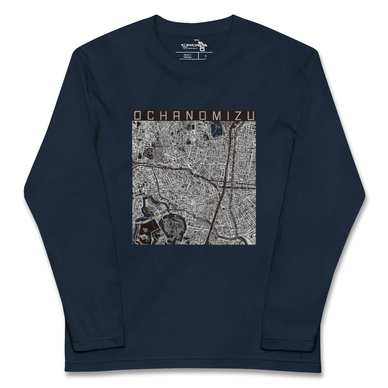 【御茶ノ水（東京都）】地図柄ロングスリーブTシャツ