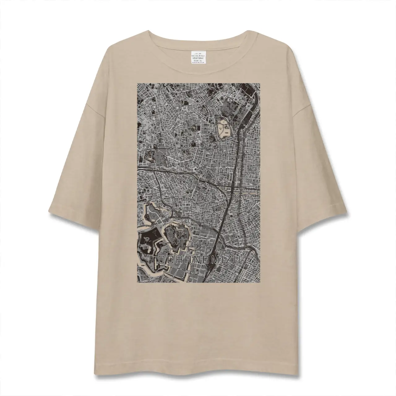 【御茶ノ水（東京都）】地図柄ビッグシルエットTシャツ