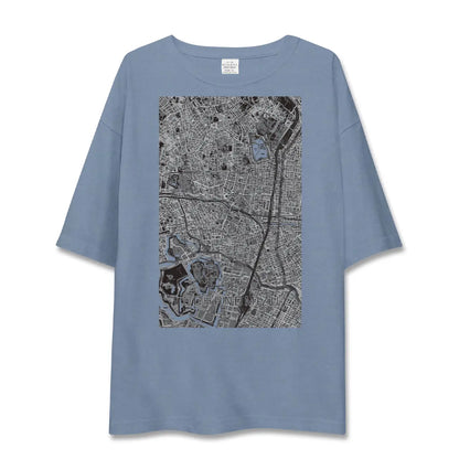 【御茶ノ水（東京都）】地図柄ビッグシルエットTシャツ