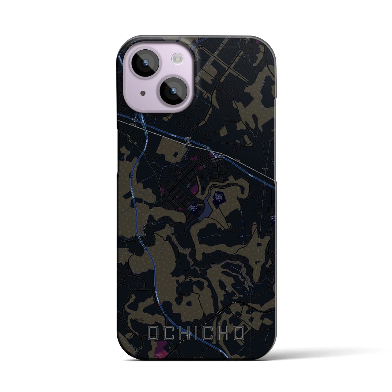 【越智町（千葉県）】地図柄iPhoneケース（バックカバータイプ）