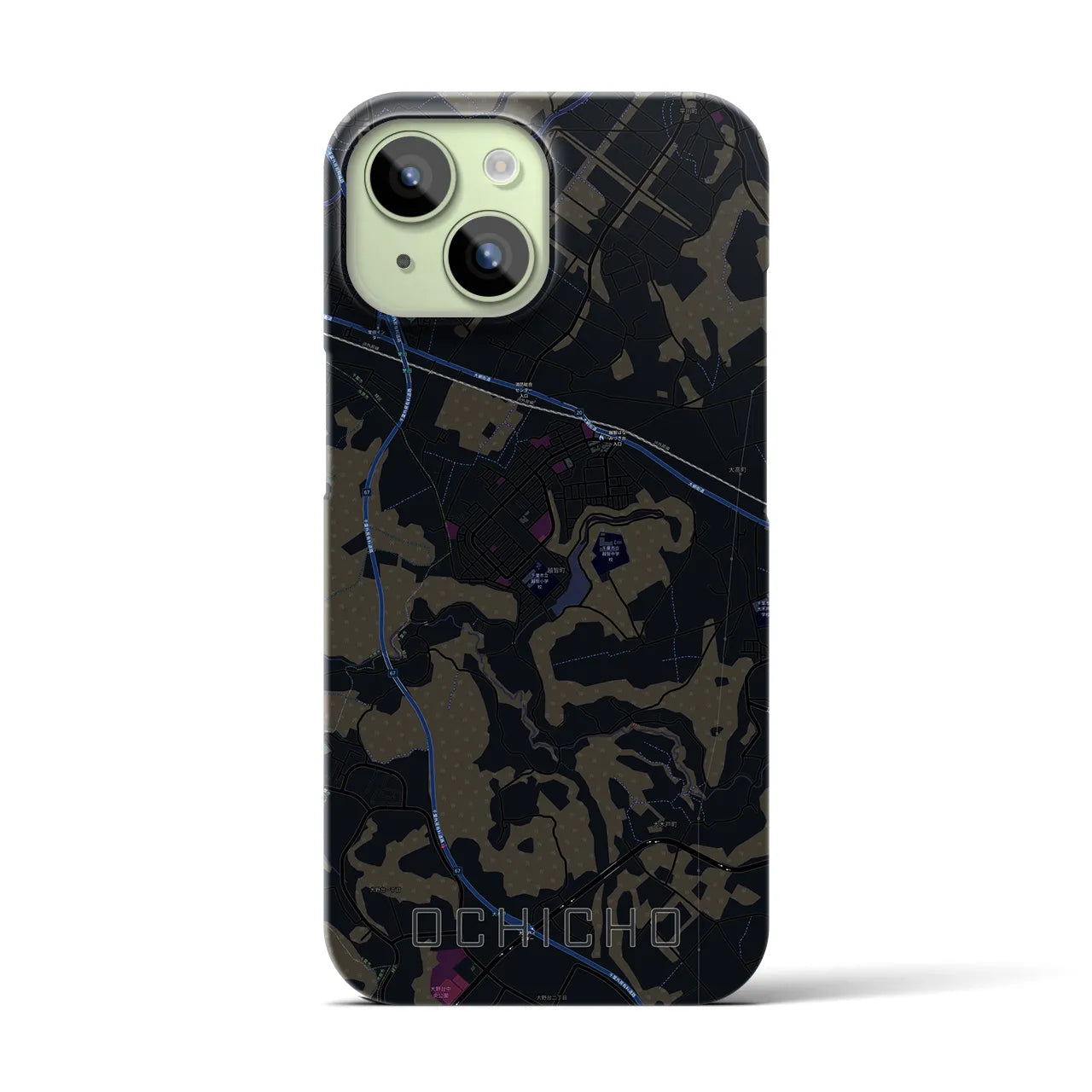 【越智町（千葉県）】地図柄iPhoneケース（バックカバータイプ）