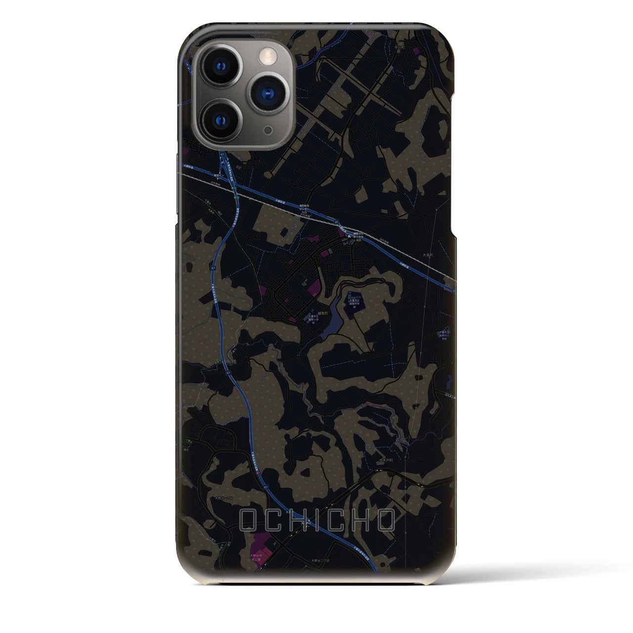【越智町（千葉県）】地図柄iPhoneケース（バックカバータイプ）