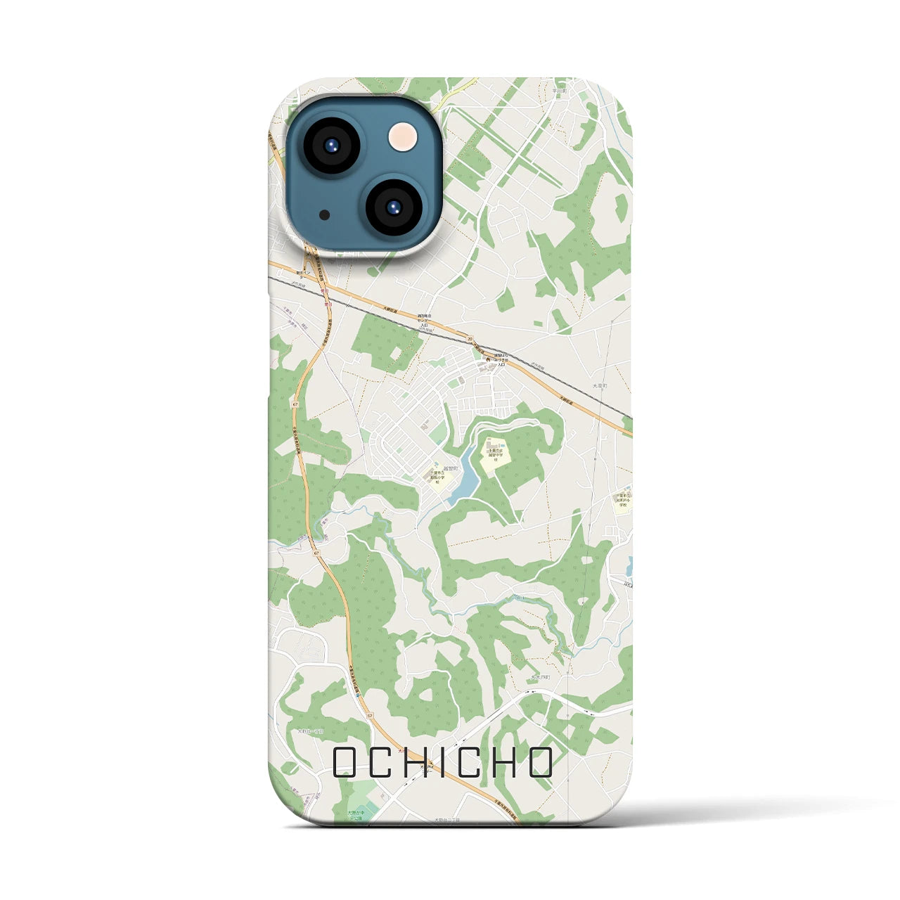 【越智町（千葉県）】地図柄iPhoneケース（バックカバータイプ）