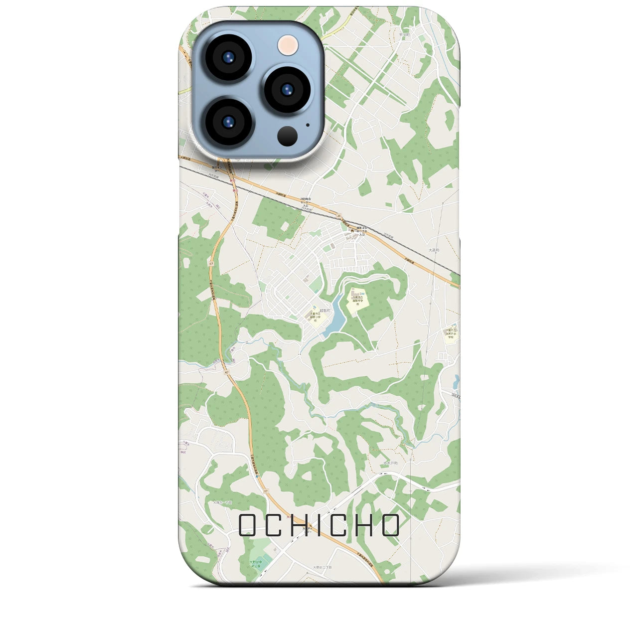 【越智町（千葉県）】地図柄iPhoneケース（バックカバータイプ）