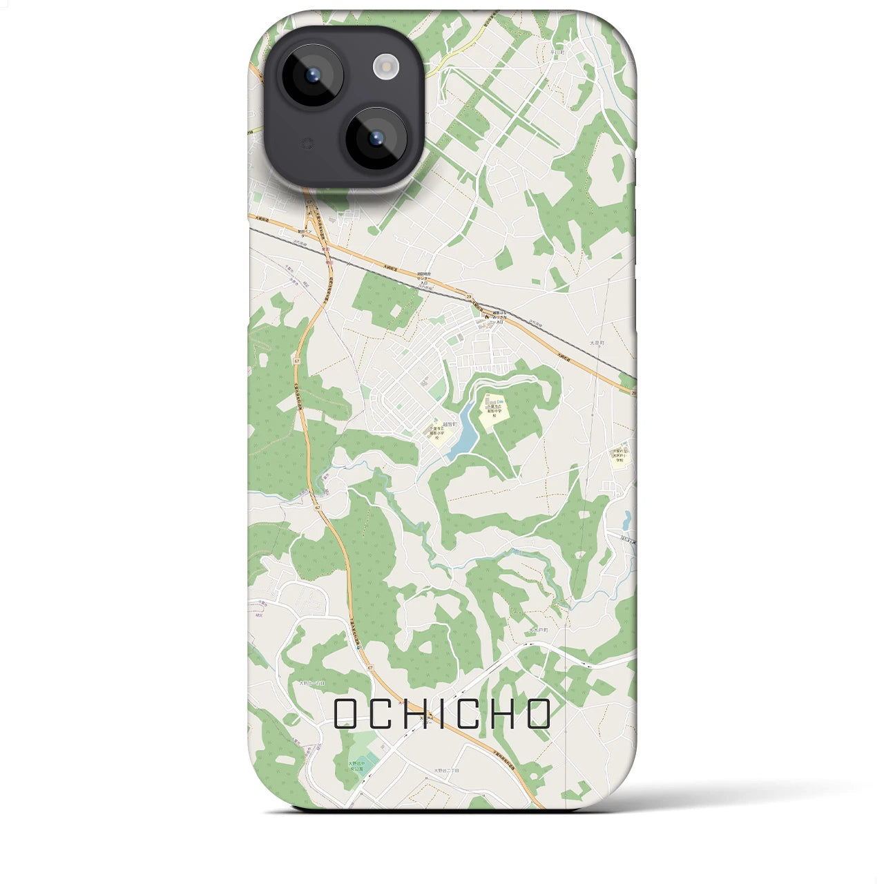 【越智町（千葉県）】地図柄iPhoneケース（バックカバータイプ）