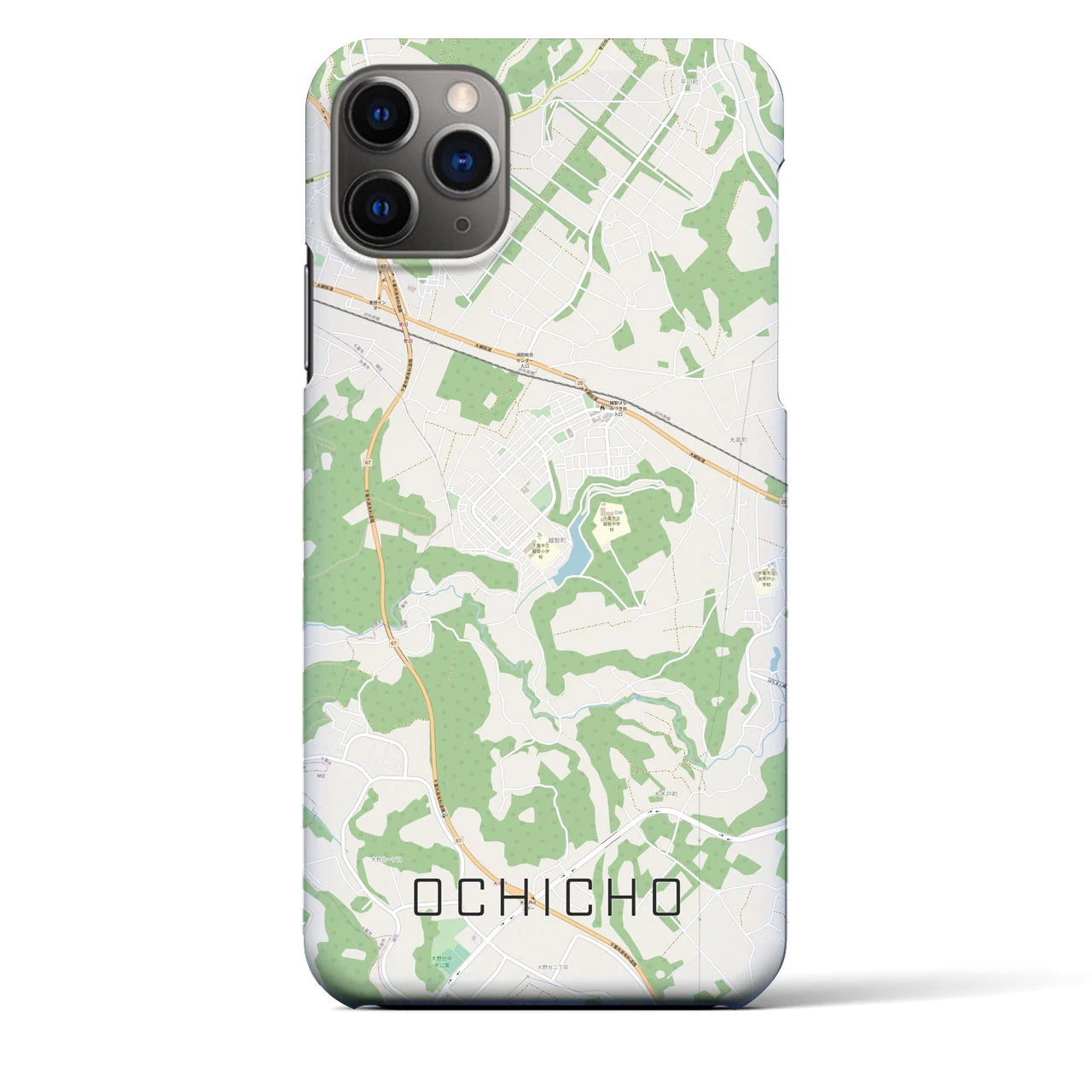 【越智町（千葉県）】地図柄iPhoneケース（バックカバータイプ）
