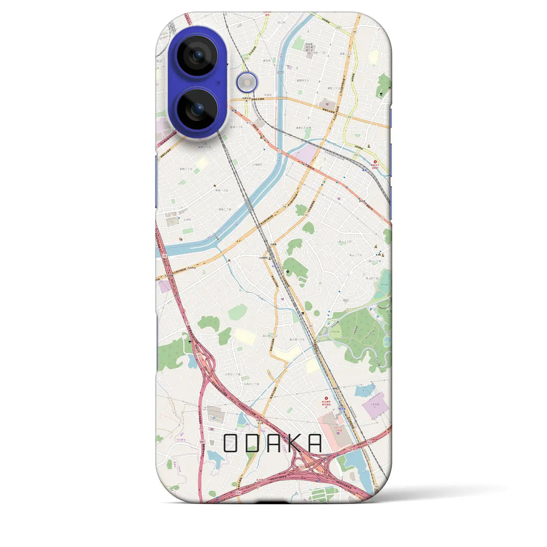 【大高(愛知県)】地図柄iPhoneケース(バックカバータイプ)ナチュラル・iPhone 16 Pro Max 用