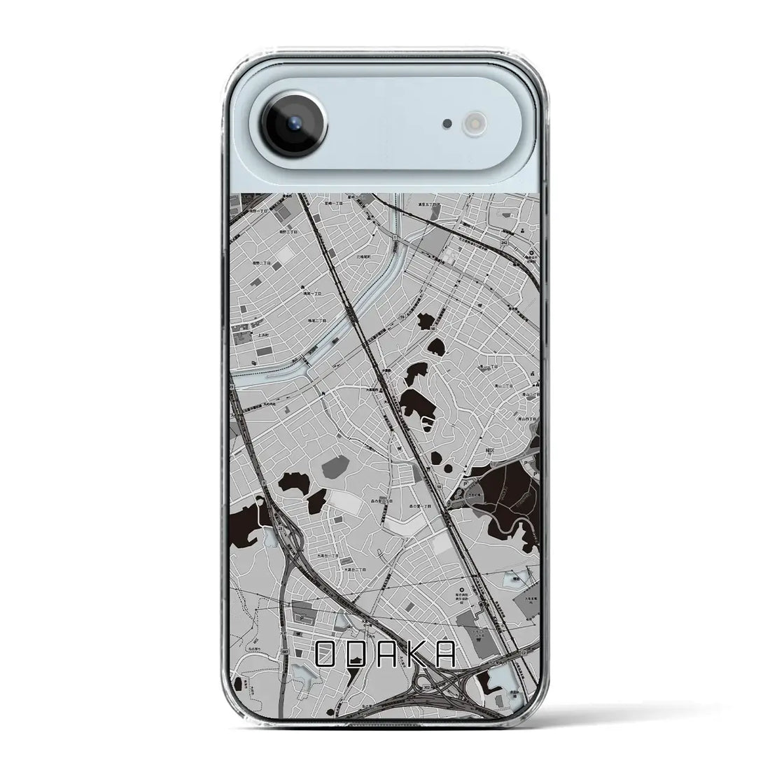 【大高(愛知県)】地図柄iPhoneケース(クリアタイプ)モノトーン・iPhone 17 Pro Max 用